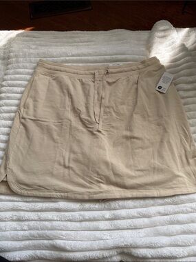 Karen Scott Casual Drawstring Skort in Beige